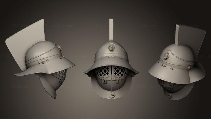 Miscellaneous figurines and statues (Gladiator helmet, STKR_0573) 3D models for cnc